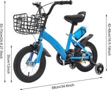 Kids Bike Wheels Collas 12' Blue Art.8061 Vaikų dviratis su dviračiu
