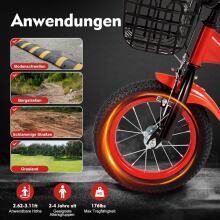 Kids Bike Wheels Collas 12' Red  Art.8063 Vaikų dviratis su dviračiu