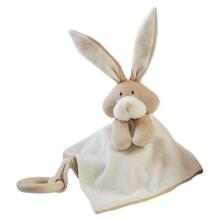 „Wooly Organic Bunny Art.00205“ aukštesnė kokybė - ekologiškos medvilnės miegmaišis su barškučiais - zuikis, (100% natūralus)