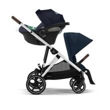 „Cybex  Gazelle S“ 520002107 tamsiai mėlyni vežimėliai dvyniams