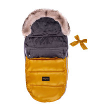 La bebe™ Sleeping bag Winter Footmuff Art.83956 Yellow Universāls silts guļammaiss ragavām/ratiem