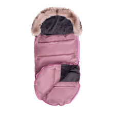La bebe™ Sleeping bag Winter Footmuff Art.83966 Rose Универсальный теплый мешок для санок/коляски