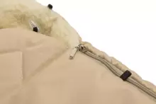 Sensillo Classic Romper Bag Art.84667 Cappuccino/Wool  vežimėlio miegmaišis su avies vilnos pamušalu