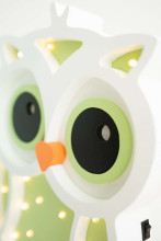HappyMoon Owl  Art.85966 Green Ночник-светильник со светодиодами