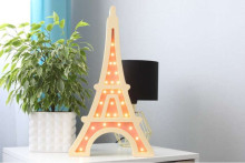HappyMoon Eiffel Tower Art.NL 1/15 White Yellow Ночник-светильник со светодиодами