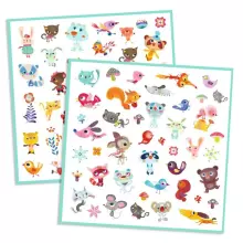 Djeco 160 lipdukų Little Friends Art.DJ08842