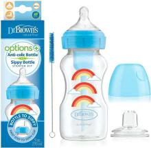 Dr.Browns Wide Neck Options Plus Prekės nr. WB91605-P Antikalių žindymo buteliukas plačiu kaklu, 270ml