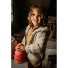Eco Wool Alec Art.1235 Детская кофточка из мерино шерсти на молнии с капюшоном (104-152)
