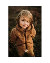 Eco Wool Alec Art.1235 Детская кофточка из мерино шерсти на молнии с капюшоном (104-152)