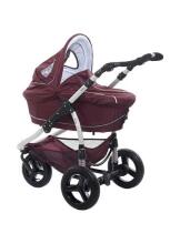 „Britton 4Style Art.B2409 Burgundy“ vežimėlis su vežimėliu ir sportine dalimi bei „Maxi Cosi“ automobilinės kėdutės adapteriais