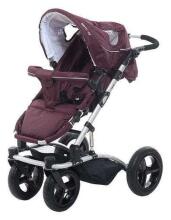 „Britton 4Style Art.B2409 Burgundy“ vežimėlis su vežimėliu ir sportine dalimi bei „Maxi Cosi“ automobilinės kėdutės adapteriais