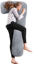 La Bebe ™ minkštos pagalvėlės 91915 medvilnės slaugos nėščios nėščios pasagos pagalvė su užvalkalu [2 užvalkalai], 180 cm