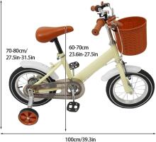 Kids Bike Wheels Collas 12' Beige Art.92089  Vaikų dviratis su dviračiu