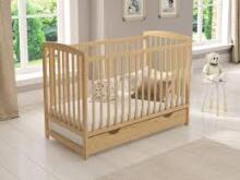La Bebe™ Kids Wood Cot Tomi 18 Art.92455 Natural Vaikiška medinė lovelė 120x60 cm