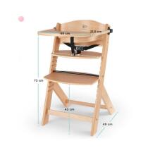 KinderKraft Enock 92567 baltos medienos maitinimo kėdė