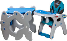 Caretero Primus 2 in1 Col.Blue barošanas krēsliņš + galdiņš
