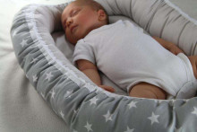 La Bebe™ Babynest Art.93328 Silver Deco Ligzdiņa - kokons jaundzimušajiem