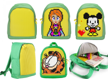 Upixel Mini Backpack Green/Yellow Art.WY-A012 Детский пиксельный рюкзак