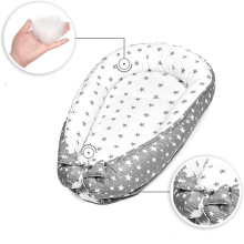 La Bebe ™ Babynest Art.9420 Pilkas lizdas - kokonelis naujagimiams