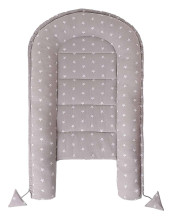 La Bebe™ Babynest Cotton Art.9420 Grey Гнездышко – кокон для новорожденных