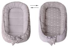 La Bebe ™ Babynest Art.9420 Pilkas lizdas - kokonelis naujagimiams