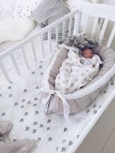 La Bebe ™ Babynest Art.9420 Pilkas lizdas - kokonelis naujagimiams