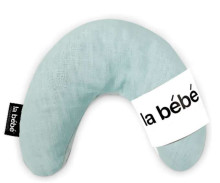 „La Bebe ™ Mimi“ slaugos baltinių pagalvė, 9424 mėlynos dangaus atramos pasagos pagalvėlė 19x46cm, pagaminta iš natūralaus 100% lino