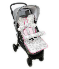 La bebe™ Minky+Cotton Stroller Mat Set Art.95222