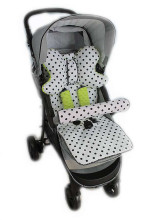 La bebe™ Stroller Set Art.95228 Dots/green Комплект вкладышей  для коляски