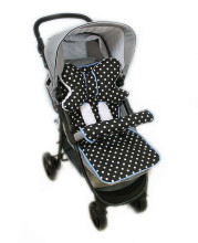 La bebe™ Stroller Set Art.95232 Dots/White Mīksts komplekts ratiņiem