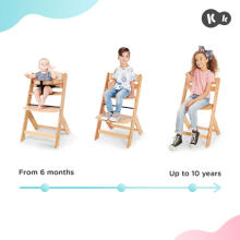 KinderKraft Enock Art.KKKENOCNAT0000 Medinė maitinimo kėdė