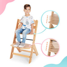 KinderKraft Enock Art.KKKENOCNAT0000 Medinė maitinimo kėdė