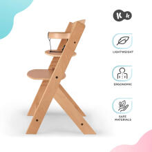 KinderKraft Enock Art.KKKENOCNAT0000 Medinė maitinimo kėdė
