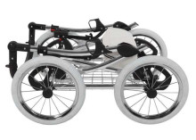 „Tutek Turran Silver Eco Art. Black / B“ vežimėlis - modernus daugiafunkcinis vežimėlis 2 viename