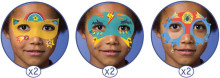 Djeco Make up Art.DJ09200 Krāsas sejas apgleznošanai  Supervaroņi