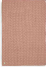 Jollein Cot Spring Knit Art.517-522-66037 Rosewood/Coral Fleece  - вязаный плед 150x100см