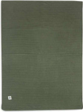 Jollein Cot Pure Knit Art.517-522-67010 Leaf Green/Velvet GOTS - Dabīgas kokvilnas plediņš bērniem, 100x150cm