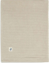 Jollein Cot Pure Knit Art.517-522-67011 Nougat/Velvet GOTS - Natūralios medvilnės pledas vaikams, 100x150cm