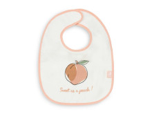 Jollein Terry Bib Waterproof Peach Art.029-566-66030 - Bērnu lacīte / priekšautiņš vidējais frote ūdensnecaurlaidīgs