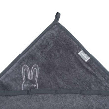 Jollein Bathcape Bunny Velvet  Art.534-571-65116   Детское Полотенце после купания с капюшоном 100x100см