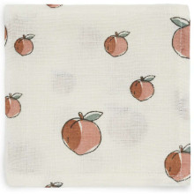 Jollein Muslin Mouth Cloth Peach Art.537-848-66030 - Высококачественная муслиновая салфетка для лица, 3 шт. (31х31 см)
