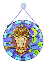 Melissa&Doug Stained Glass Owl Art.19296 Rokdarbu komplekts