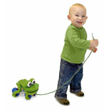 Melissa&Doug Frog Pull Toy  Art.13021  Деревянная игрушка-каталка  Лягушка