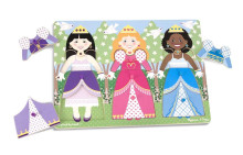 Melissa&Doug Puzzles Dress Up Princess Art.19056   Деревянный развивающий пазл для малышей Принцесса