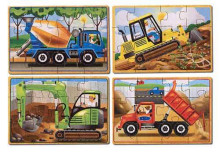 Melissa&Doug Puzzles Box Construction Art.13792  Koka puzle mazuļiem kastītē