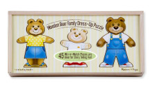 Melissa&Doug Puzzles Bear Family  Art.13770  Koka puzle  Ģērbjam lāčus