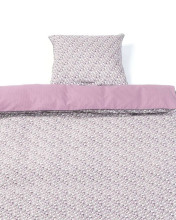 Organinis menas „Smallstuff Dark Rose Butterfly“. 73012-1 viršutinis paklodė + pagalvės užvalkalas 70x100 / 40x45 cm