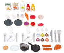 Smoby mini „Tefal Super Shef Deluxe Art.311304S“ vaikų žaidimų virtuvė su priedais (46 vnt.)