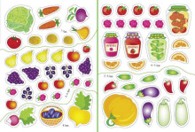 Kids Book Art.99759 Многоразовые наклейки.Фрукты и Овощи