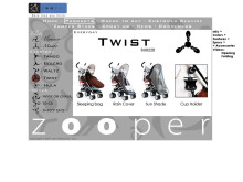 Sportinis vežimėlis „Zooper Twist Black 2010“, pasižymintis dideliu manevringumu įvairiomis kelio dangomis!